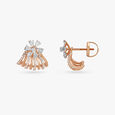 Enticing Floral Diamond Stud Earrings 2