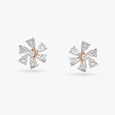 Enticing Floral Diamond Stud Earrings 3