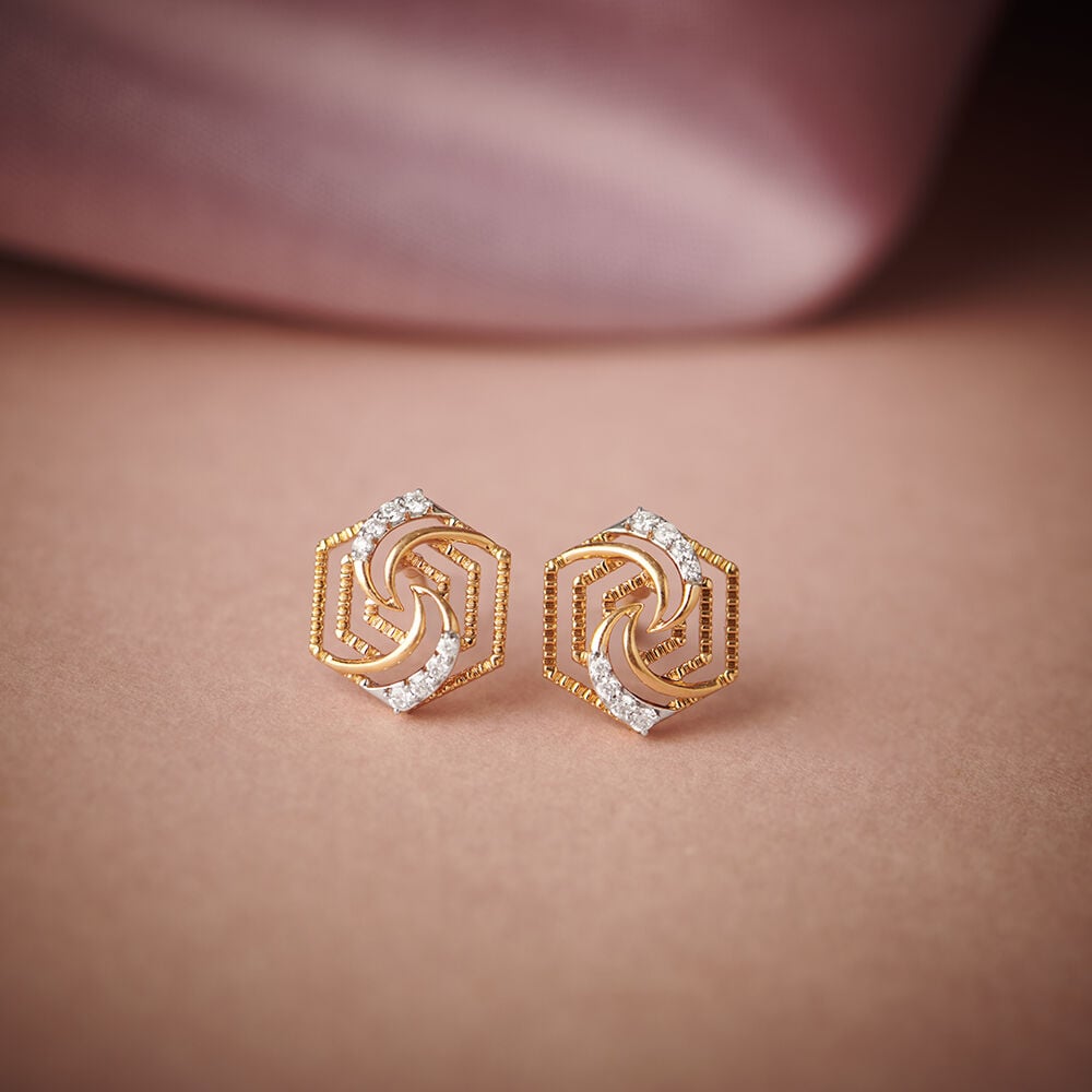 Spiral diamond earrings deals