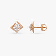 Delicate Floral Diamond Stud Earrings 2