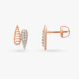 Sculpted Elegance Leaf Studs 2