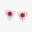 Enigmatic Ruby and Diamond Stud Earrings 3