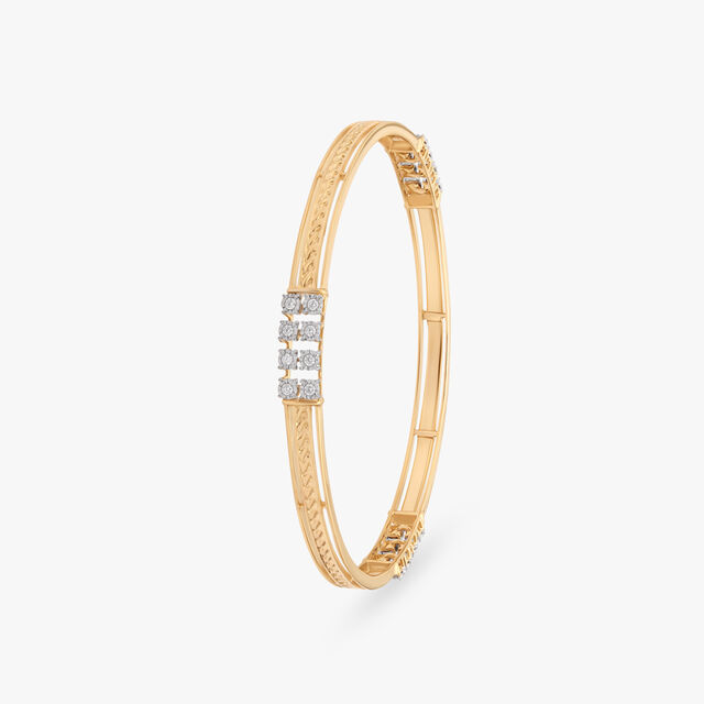 Braided Beauty Diamond Bangle 2