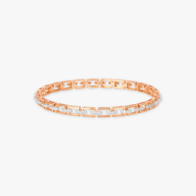 Geometric Diamond Bangle 