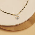 Sleek Floral Diamond Mangalsutra 