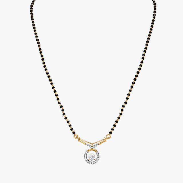 Sleek Floral Diamond Mangalsutra 4
