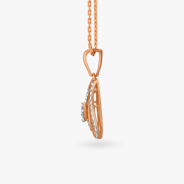 Tanishq Gold Pendant and Earrings Set 5