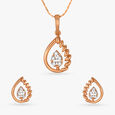 Delightful Diamond Pendant and Earrings Set 3