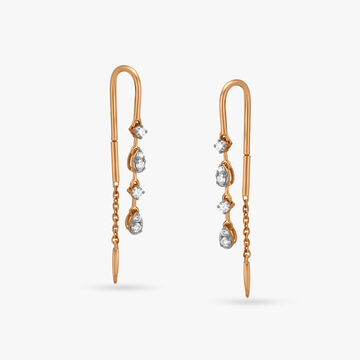 Sleek Sui Dhaaga Drop Earrings