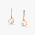 Sparkle of Heart Diamond Drop Earrings 3