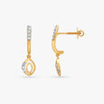Leafy Radiance Diamond Drop Earrings 4