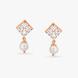Gleaming Pearl and Diamond Drop Earrings 3