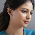 Minimal Elegance Diamond Drop Earrings in 18K Rose Gold for Women 2