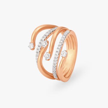 Spiral Delight Diamond Finger Ring