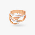 Spiral Delight Diamond Finger Ring 2
