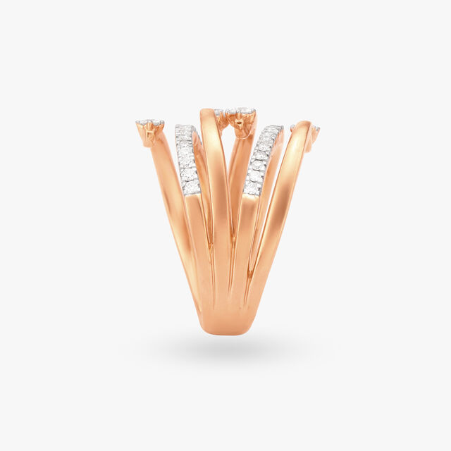 Spiral Delight Diamond Finger Ring 3