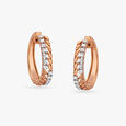 Tanishq Rose Gold & Diamond Stud Earrings for Women 