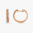 Tanishq Rose Gold & Diamond Stud Earrings for Women 2