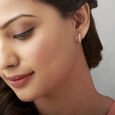 Tanishq Rose Gold & Diamond Stud Earrings for Women 2