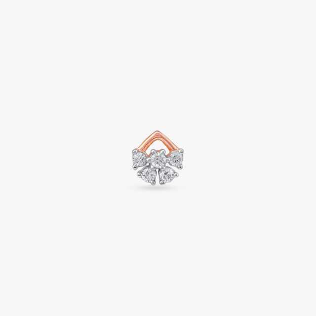 Petal Crest Diamond Nose Pin