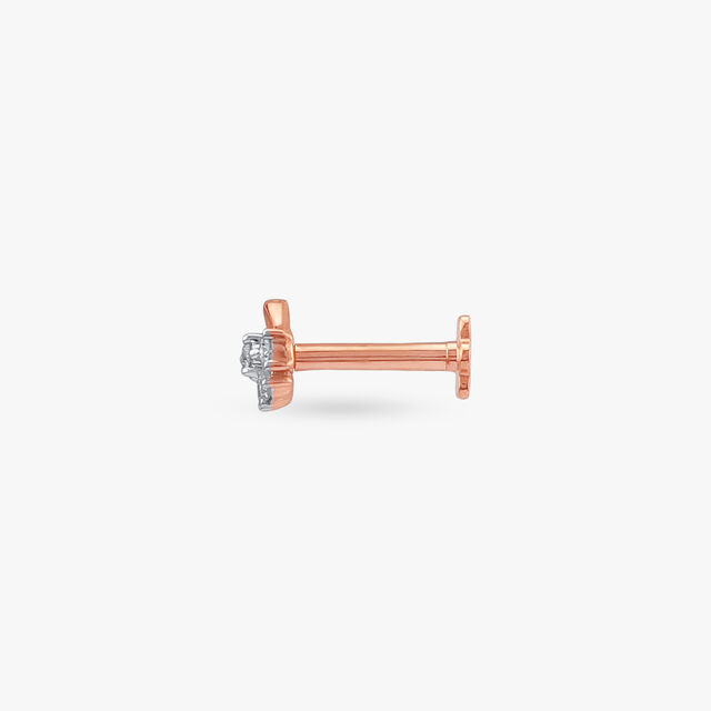 Petal Crest Diamond Nose Pin