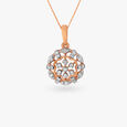 Floral Radiance Diamond Pendant 