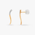 Curved Diamond Earrings 2