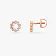 Floral Radiance Diamond Stud Earrings 2