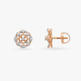 Contemporary Shimmer Diamond Stud Earrings 2