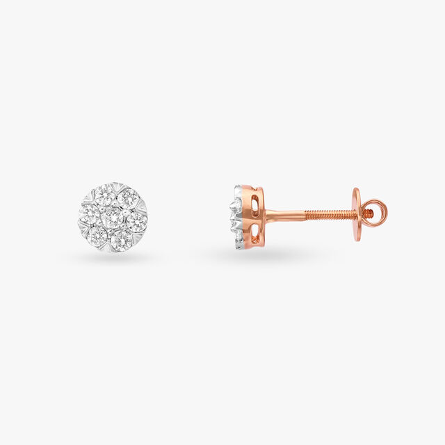 Cluster Diamond Stud Earrings 2