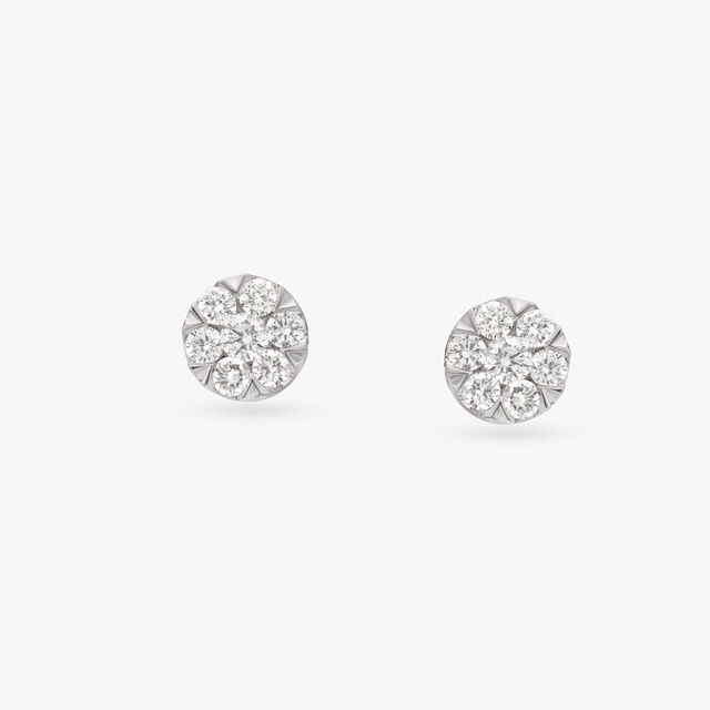 Sunburst Diamond Stud Earrings 