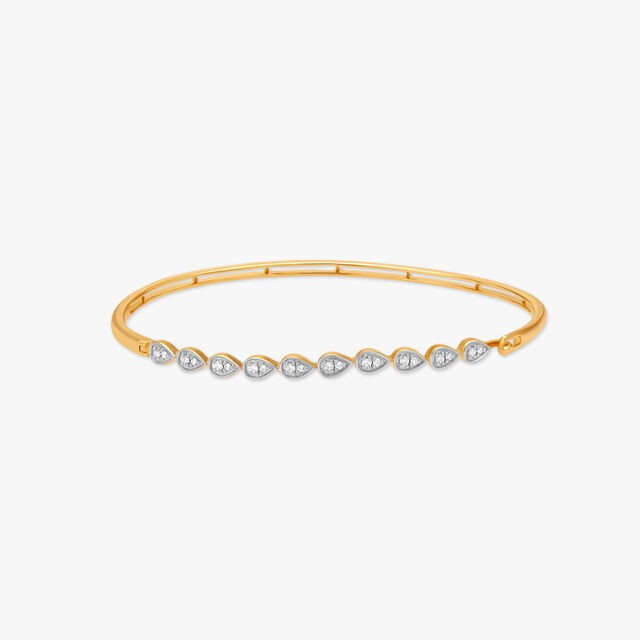 Leafy Radiance Diamond Bangle