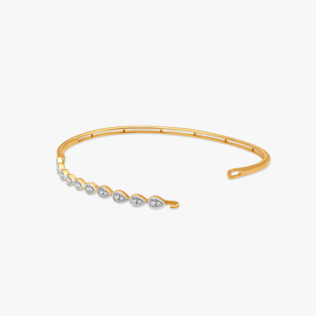Leafy Radiance Diamond Bangle