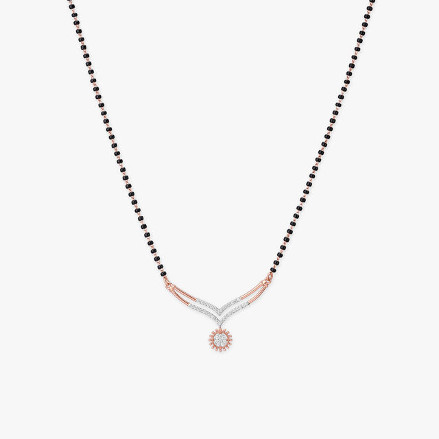 Sunbeam Curve Diamond Mangalsutra 