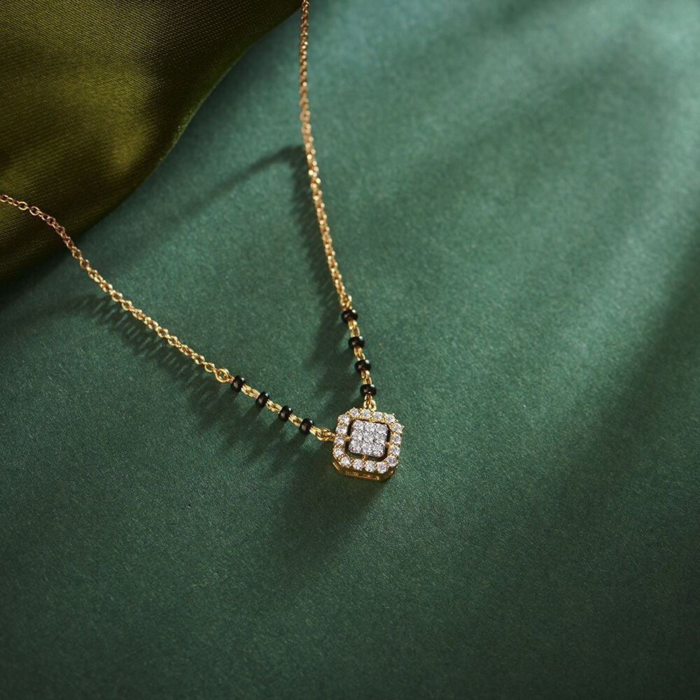 Buy Geometric Diamond Mangalsutra at Best Price Tanishq US