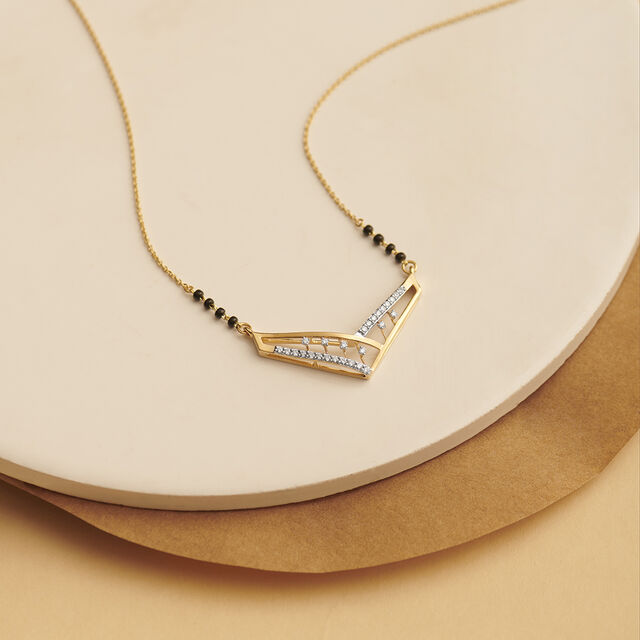Sleek Diamond Mangalsutra 