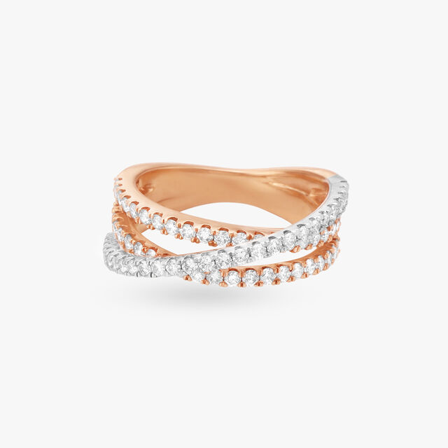 Twirl Diamond Finger Ring