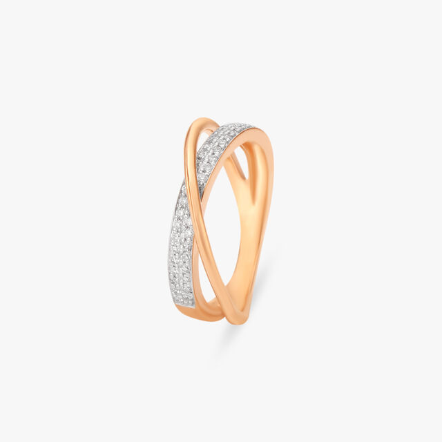 Interlock Diamond Finger Ring