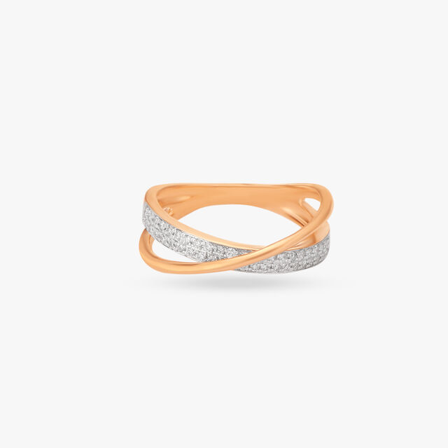 Interlock Diamond Finger Ring