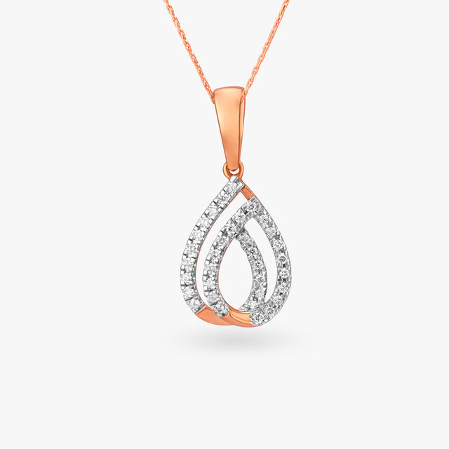 Shining Teardrop Diamond Pendant,,hi-res 