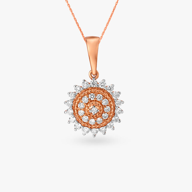 Elegant Flower Diamond Pendant 3