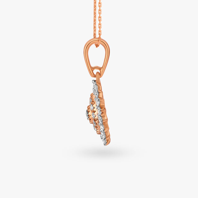 Elegant Flower Diamond Pendant 4