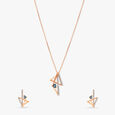 Fiery Sparkling Gemstone Pendant Set With Chain 