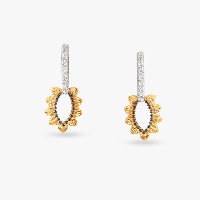 Subtle Shimmery Diamond Drop Earrings 