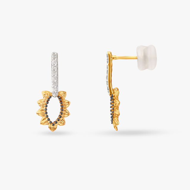 Subtle Shimmery Diamond Drop Earrings 2
