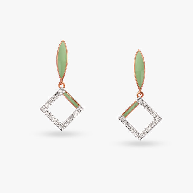 Elegant Diamond Drop Earrings 