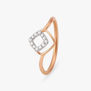 Angular Diamond Finger Ring