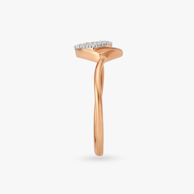 Angular Diamond Finger Ring