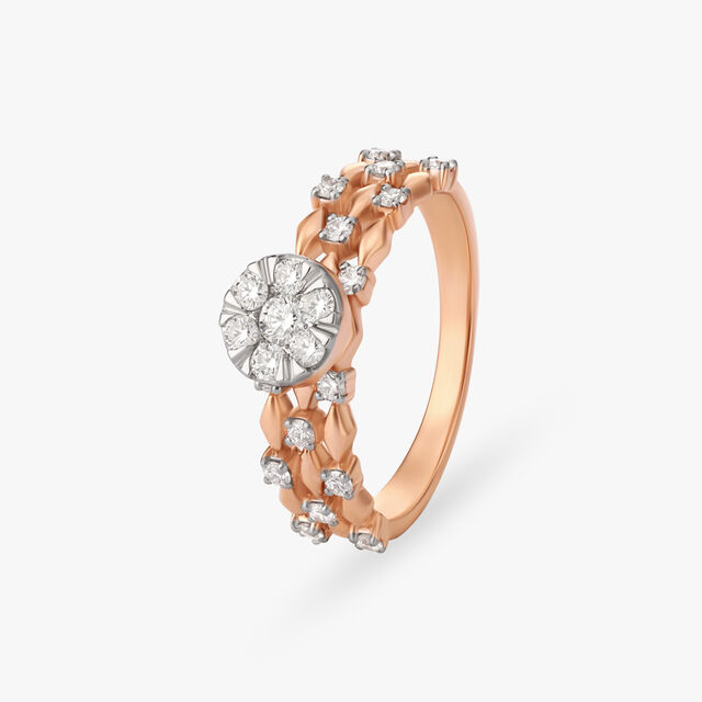 Enticing Geometric Diamond Ring 2