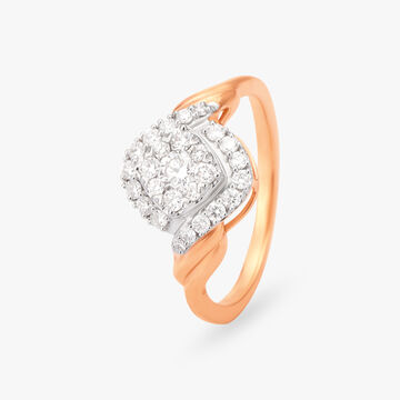 Intertwined Diamond Finger Ring